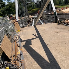 Field welding on a structural steel beam connection