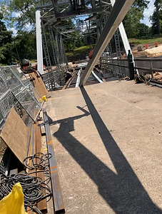 Field welding on a structural steel beam connection