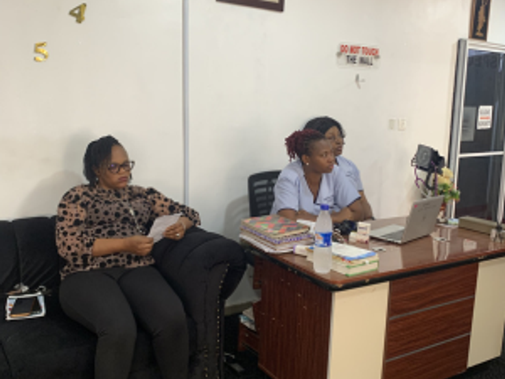 Reception desk at Owerri ENT Specialists Clinic