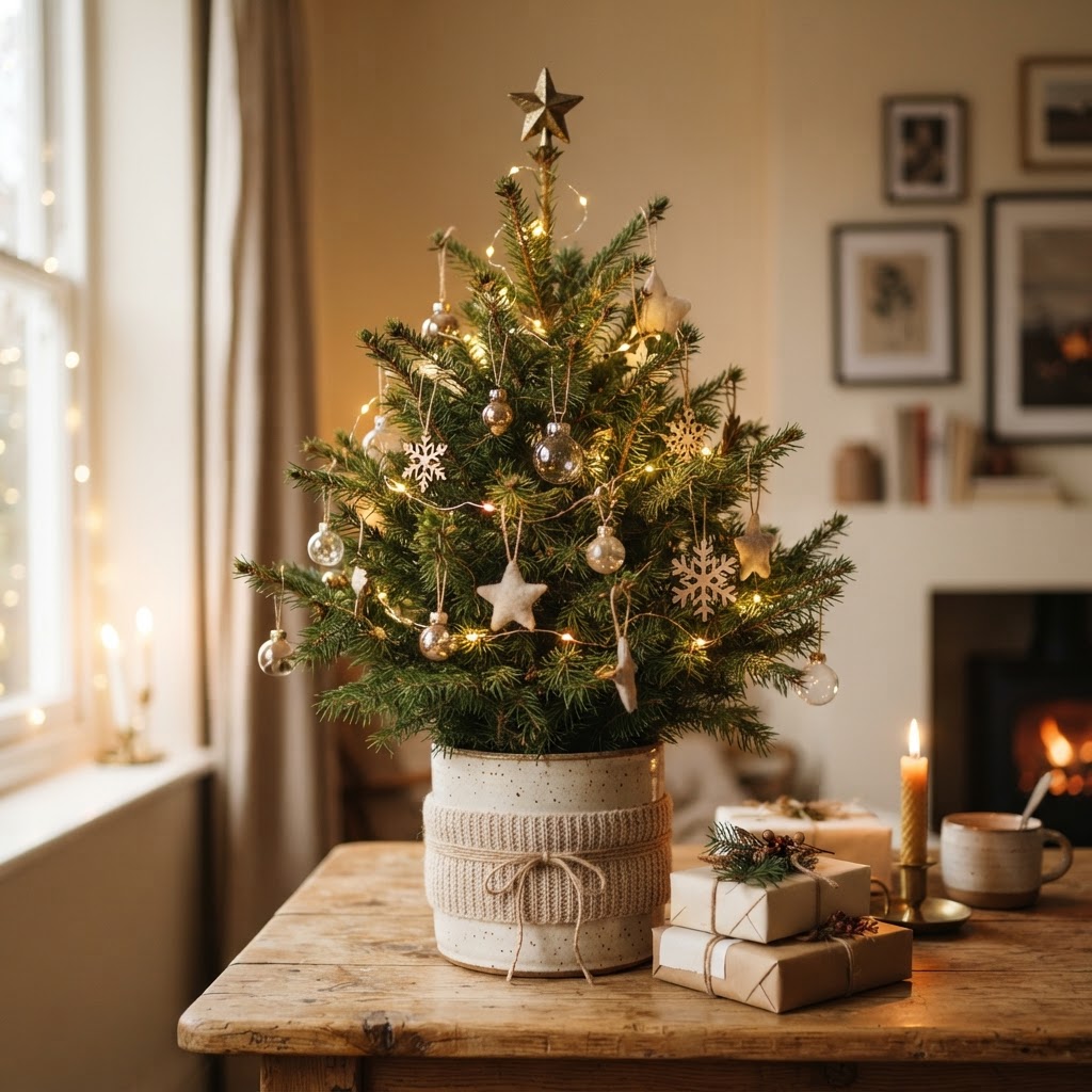 Tabletop Tree: 2–3 ft Fraser fir Christmas tree