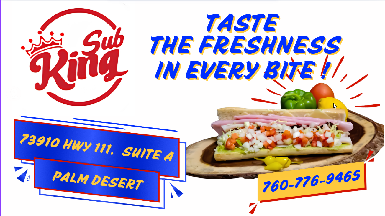 Sub King ad playing on an On The Mark screen