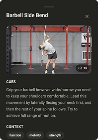 The Movement screen in the Revive Performance app