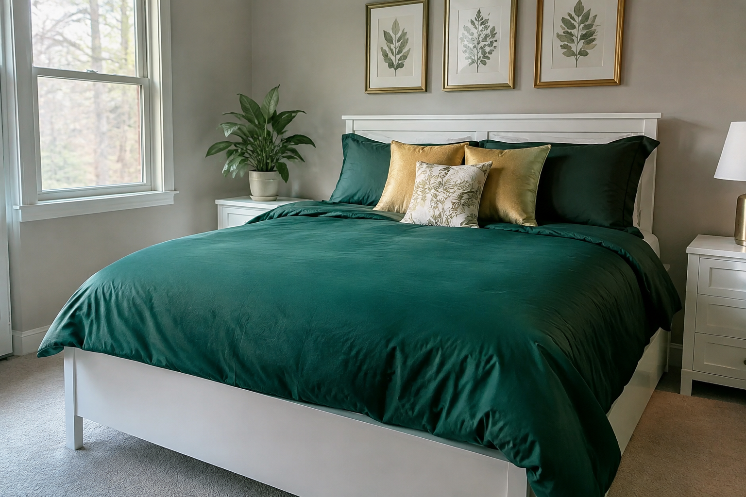 Emerald Green Duvet Cover