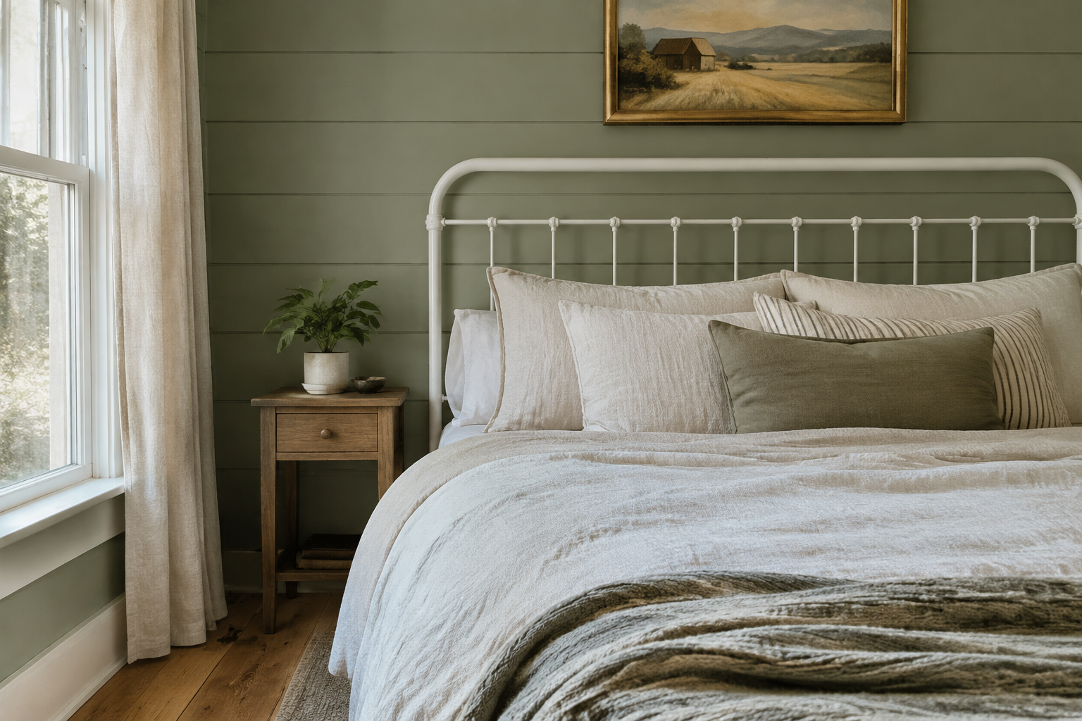 Sage Green Farmhouse Shiplap