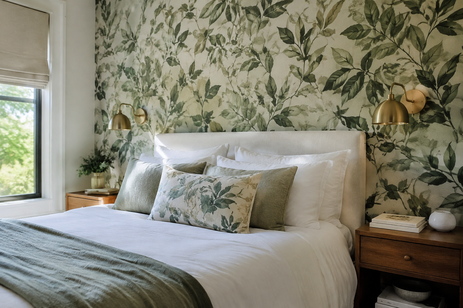 Botanical Wallpaper Feature Wall