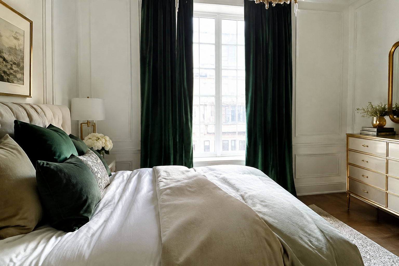 Deep Emerald Velvet Curtains