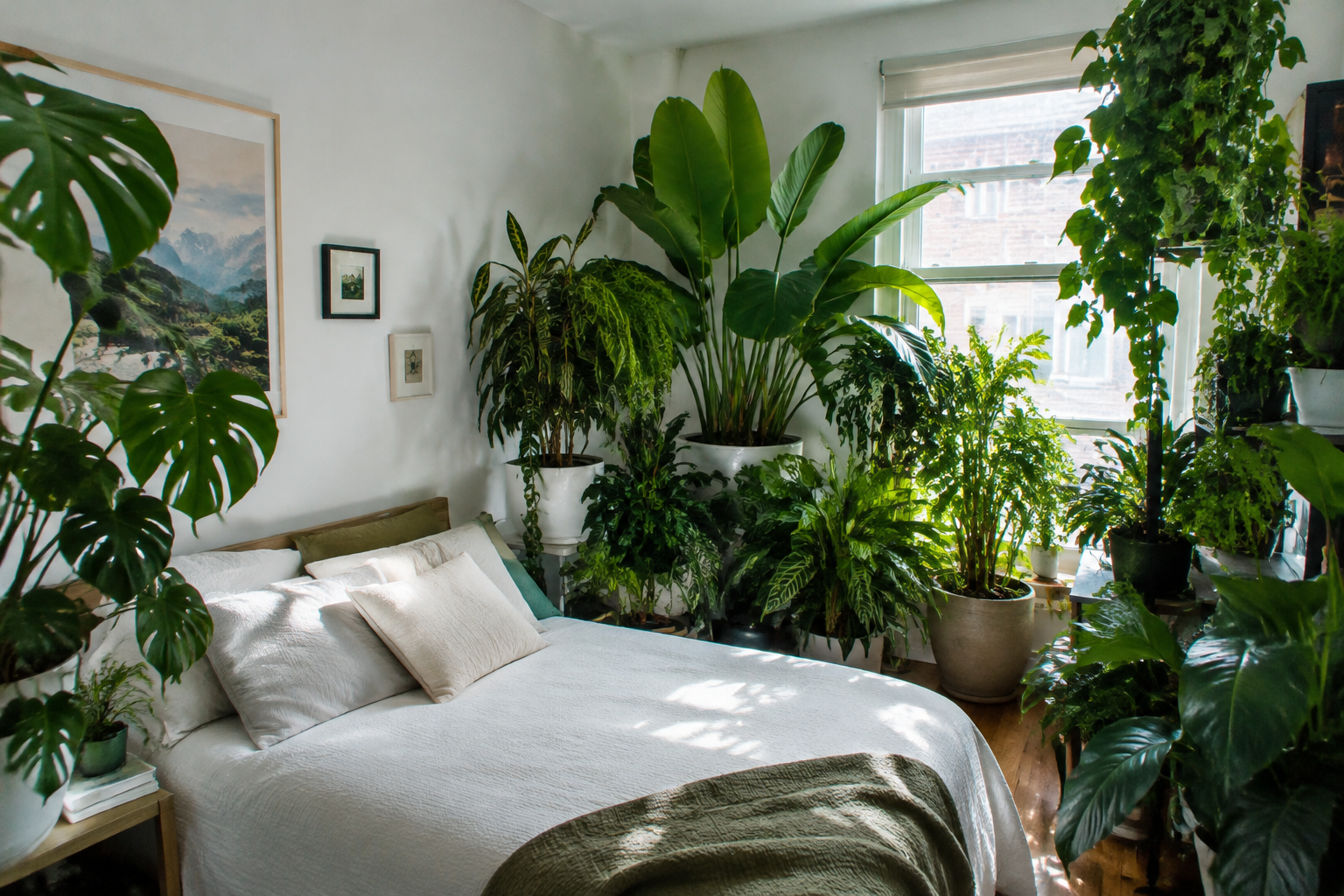 Dense Potted Plant Jungle Corner