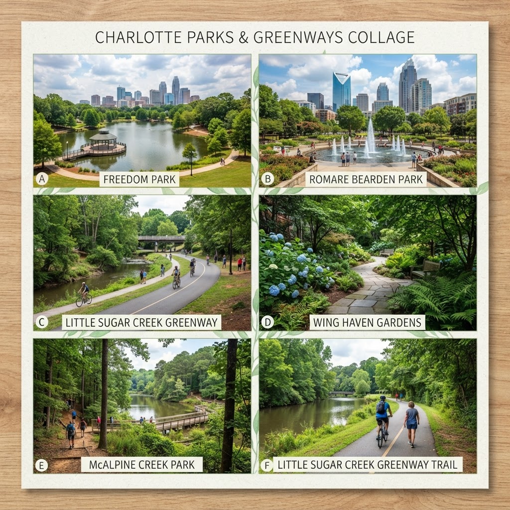 Parks and outdoor spaces in Charlotte, North Carolina
