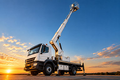 LKW-Arbeitsbühne mit Teleskopausleger