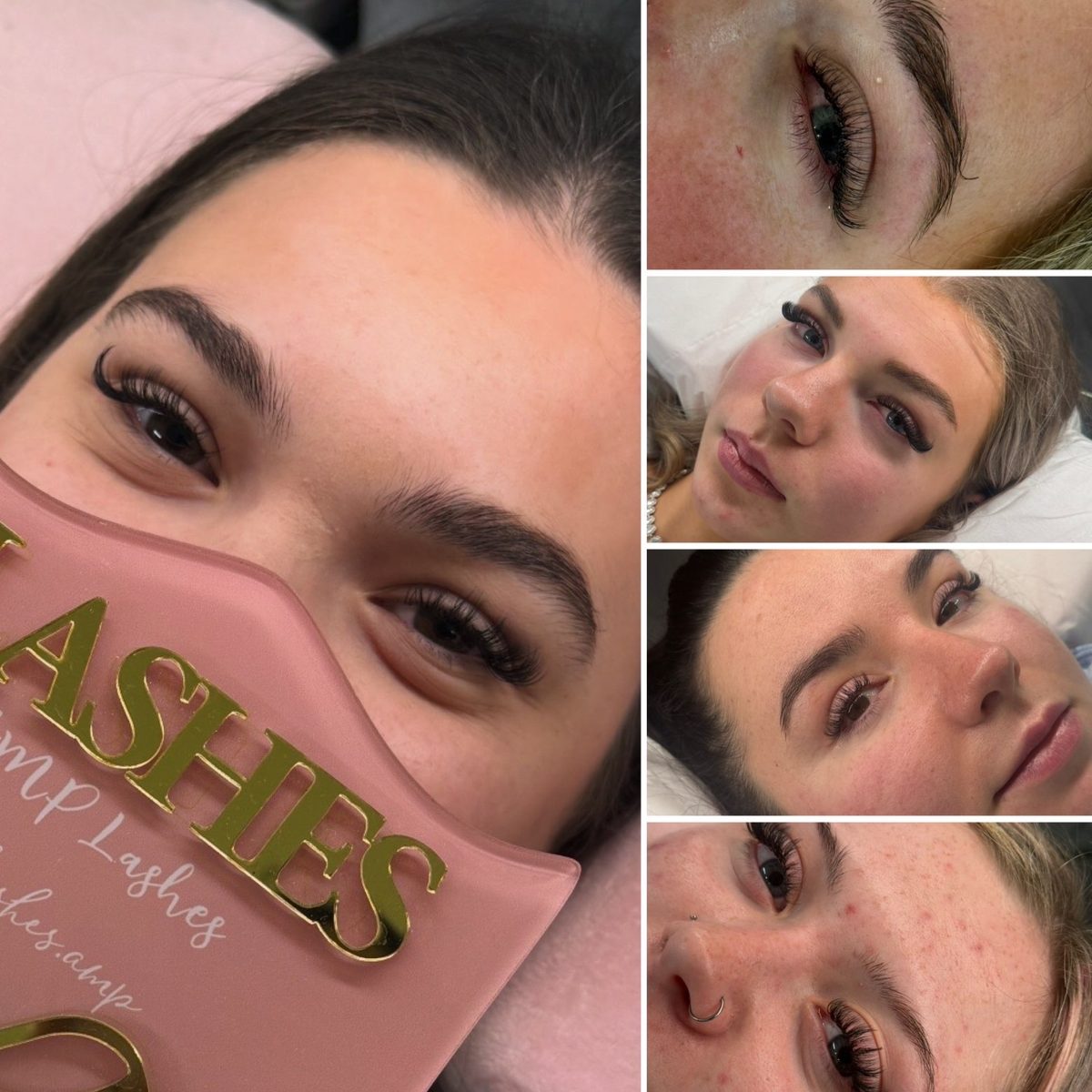 Lash extension set by AMP Lashes, close-up
