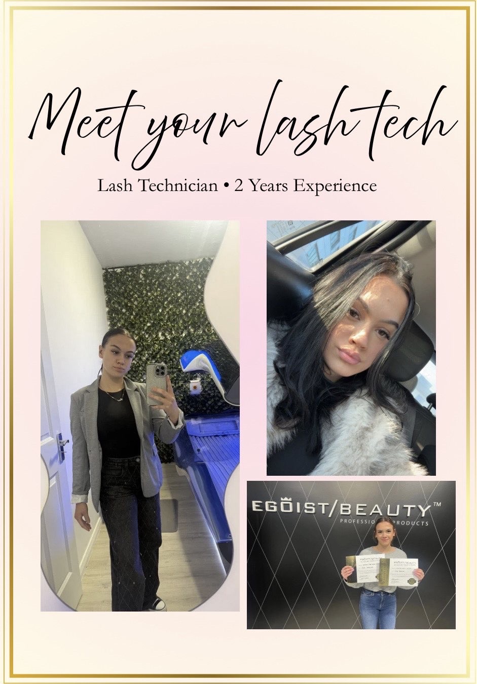 Meet your lash tech: Aisa Pasztor, lash technician with two years of experience and Egoist Beauty certification