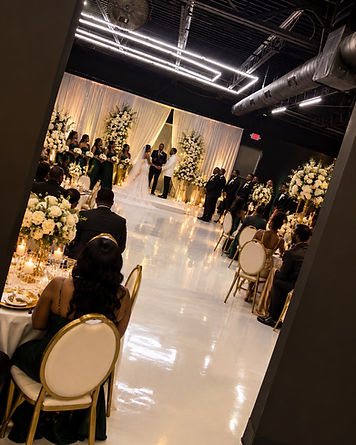 Wedding ceremony setup at House of Events