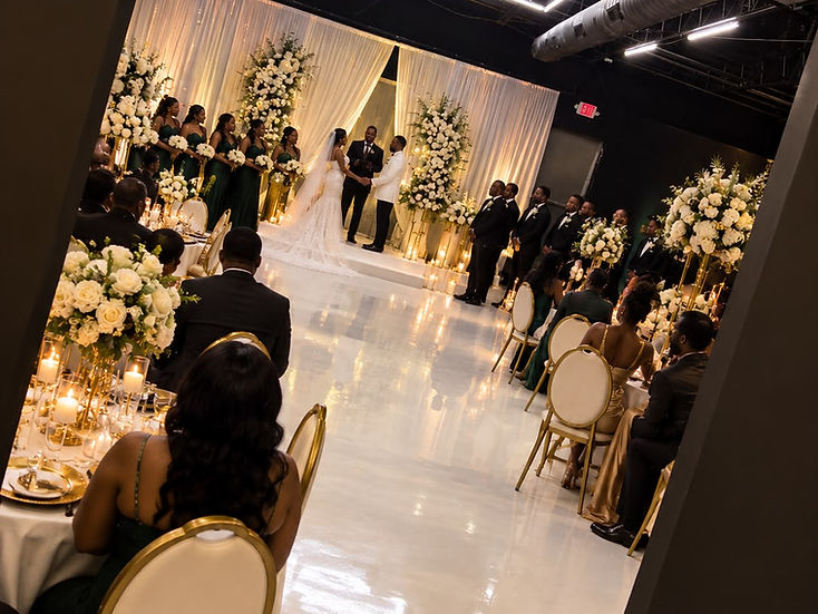 House of Events set for a wedding ceremony