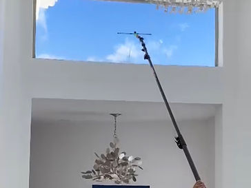 High interior windows, reached with ease