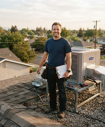 Caleb, owner of TradeWorks, on a job site