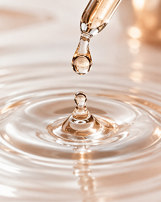 Crystalline droplet of hyaluronic acid serum