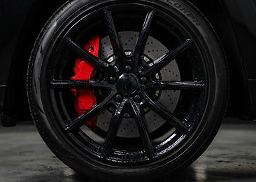 Coated wheel and caliper