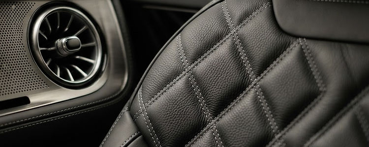 Leather interior cleaned and conditioned during a full detail