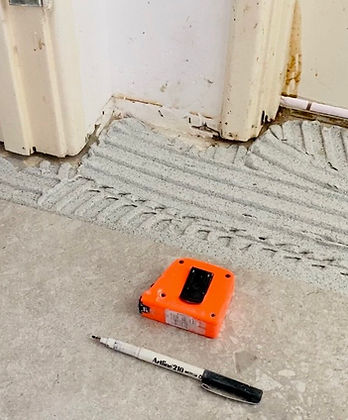 Floor Tiling in Progress