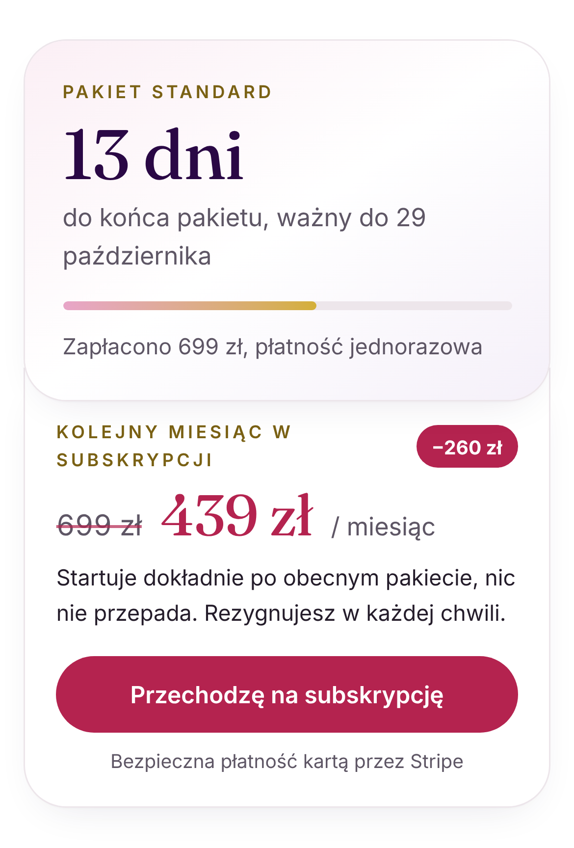 Pakiet zawsze pod ręką w aplikacji AuraShape