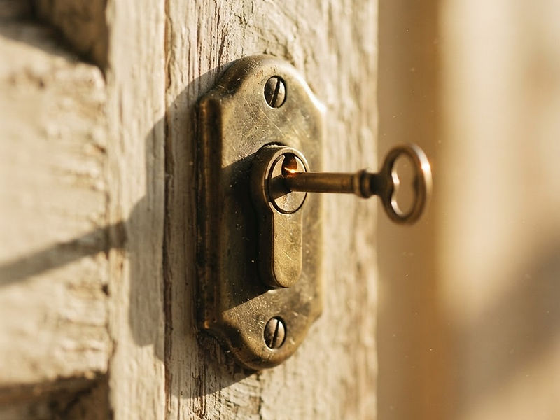 A close-up of the key and door of a managed Marbella property