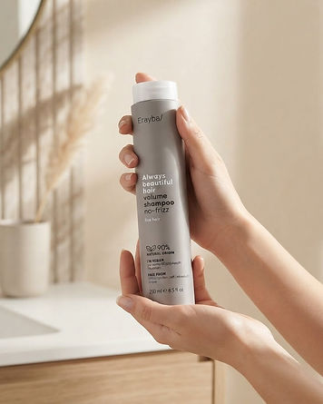 Shampoing Volume 250 ml – Volumisant & Anti-Frisottis en utilisation