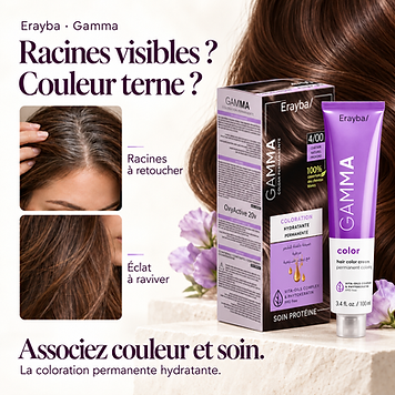 Coloration cheveux blond foncé intense 6/00+, vue de trois-quarts
