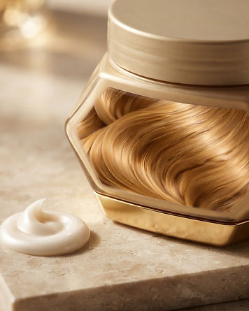 Texture du Coloration cheveux Blond Doré Irisé 7/32