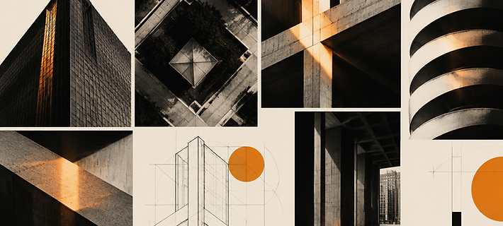 Abstract architectural line and light study inspired by Atlanta's built environment