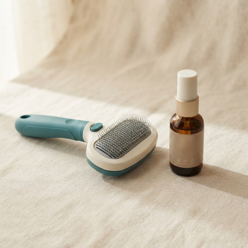 Pet grooming brush
