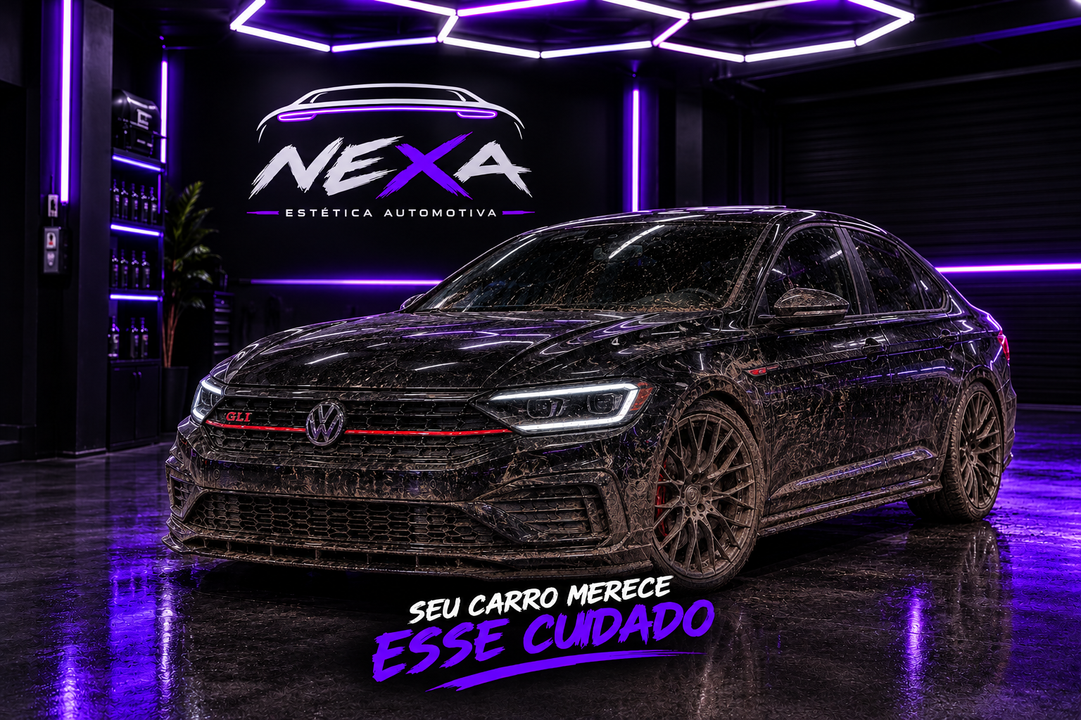 Veículo sujo antes da lavagem