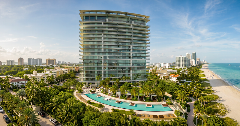 Apogee South Beach at 800 South Pointe Drive, luxury condominiums in South of Fifth, Miami Beach
