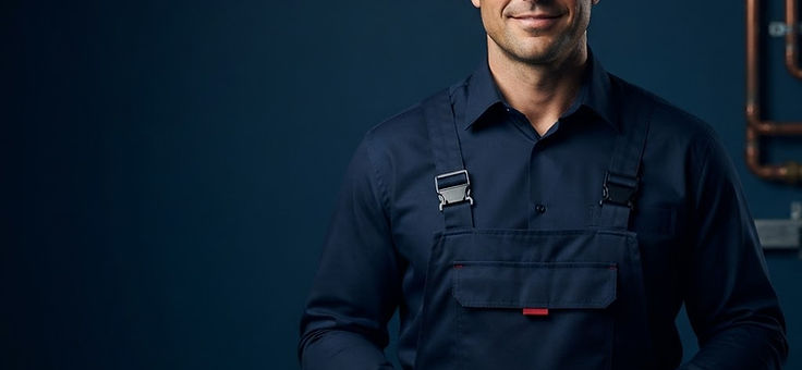Plumbing technician portrait