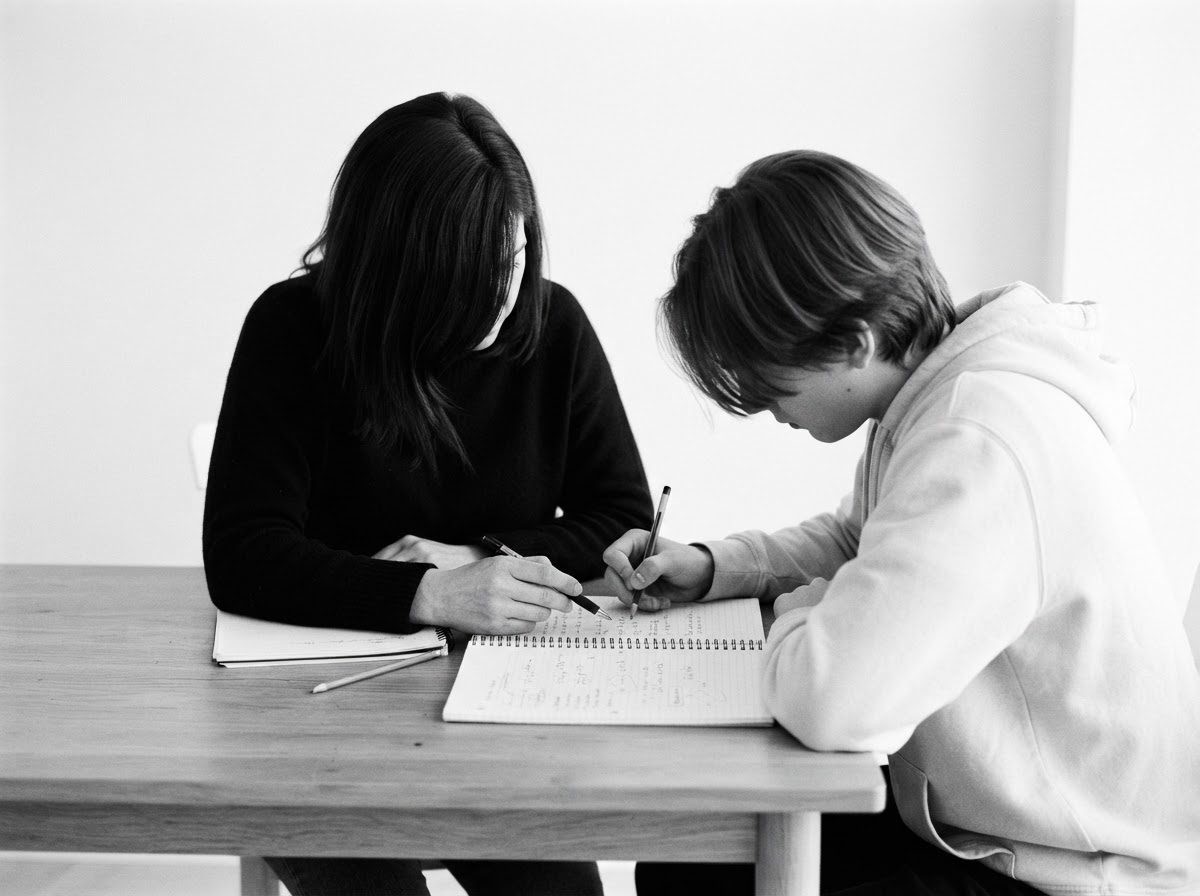 Tutor helping a student