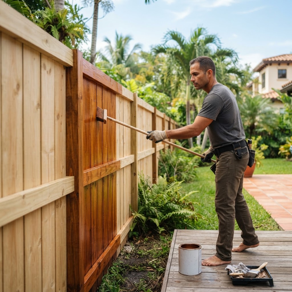 Fence Staining