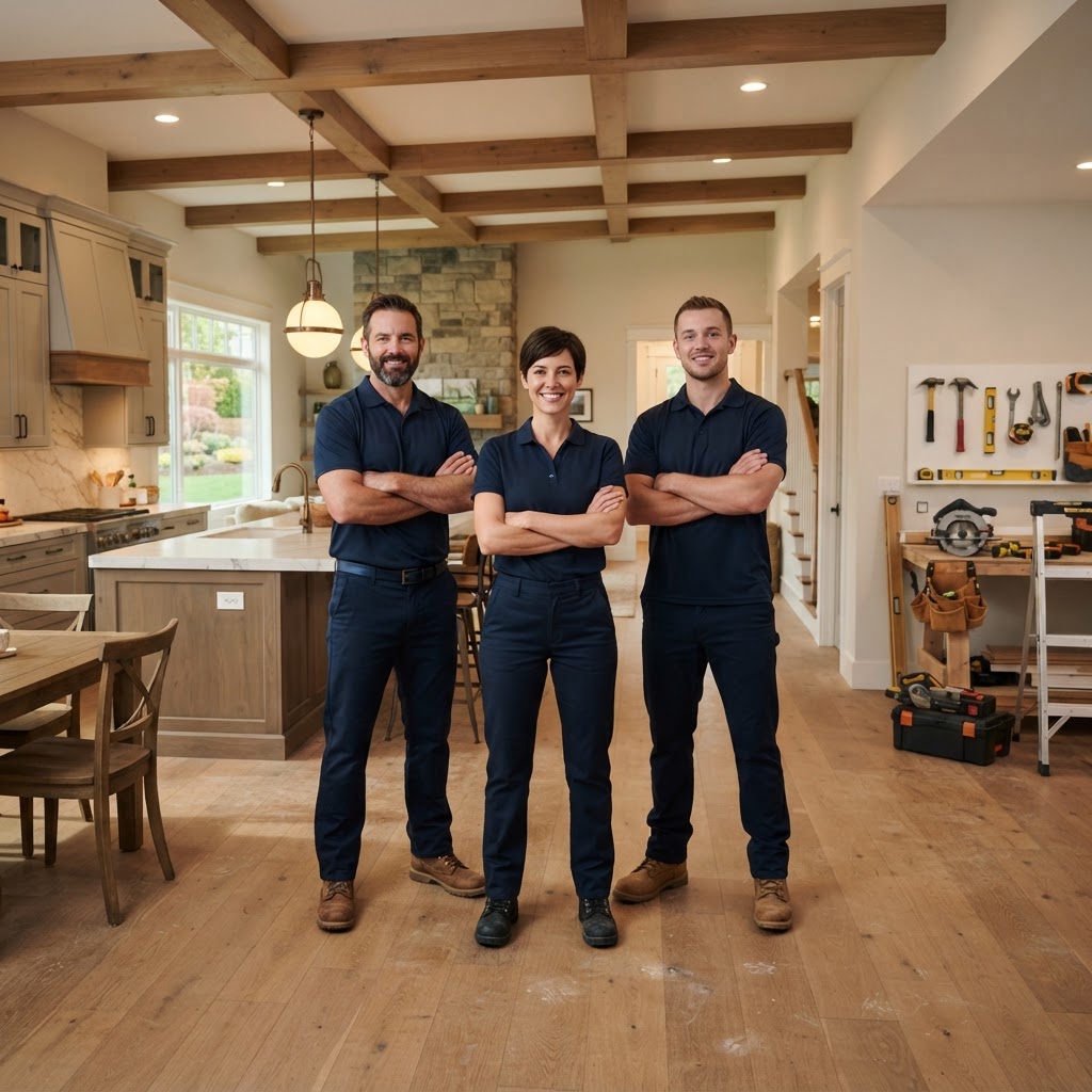 Rhooms Renovation technician painting South Florida home exterior