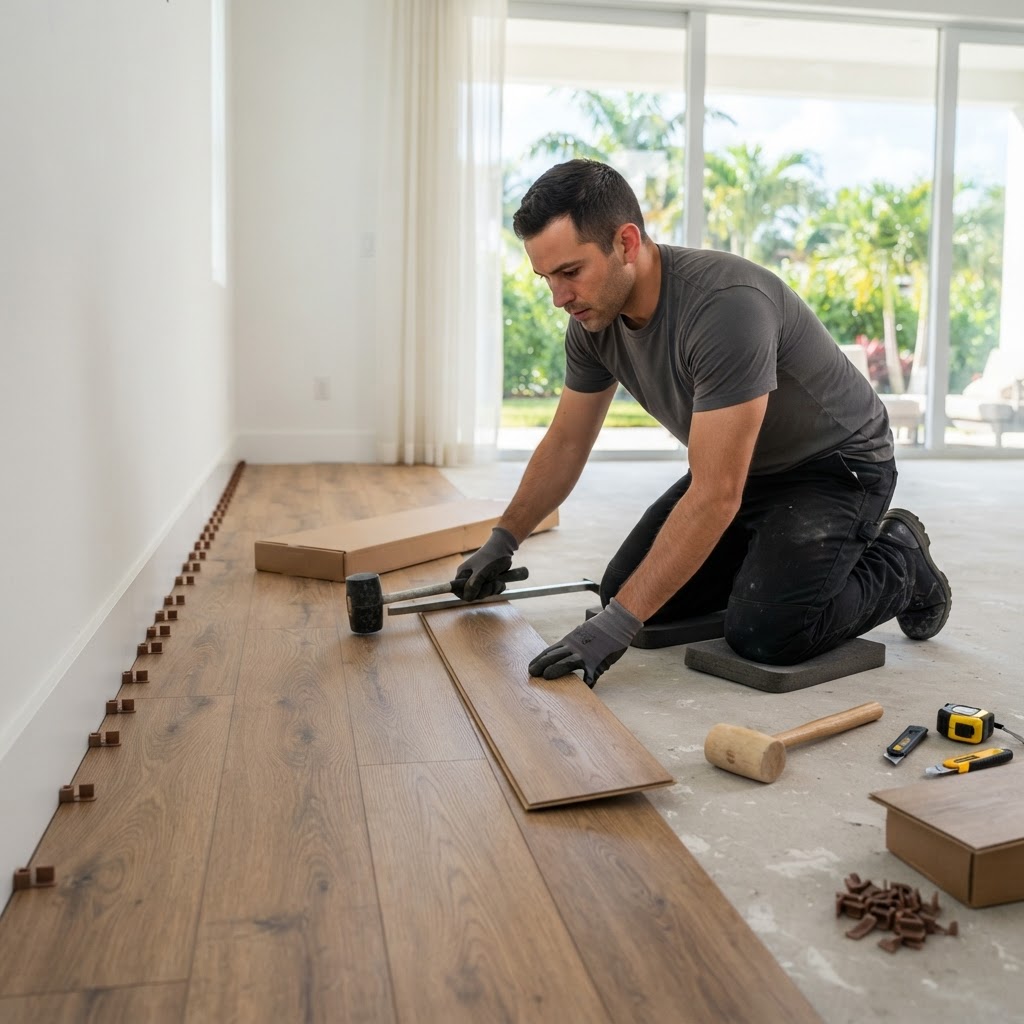 Flooring Installation service in Broward County, South Florida — Rhooms Renovation Handyman