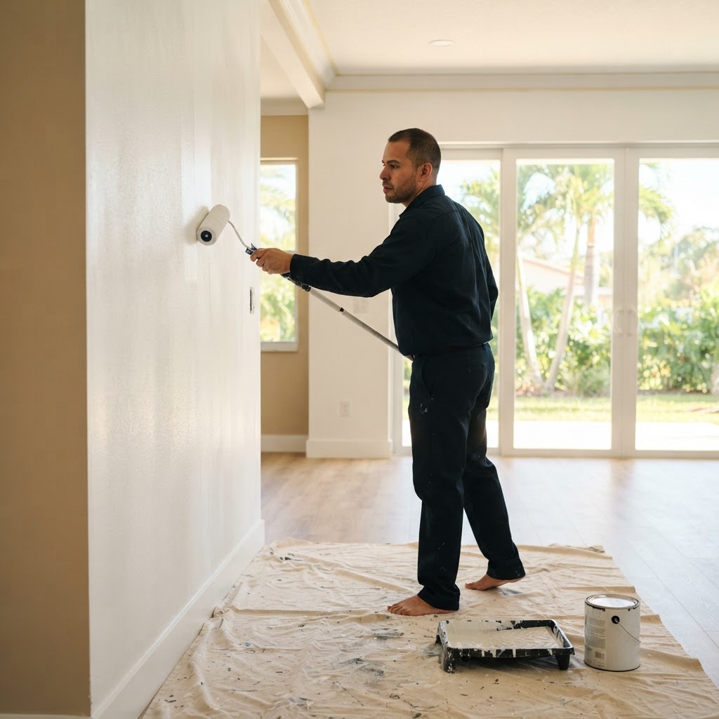 Rhooms Renovation tech painting interior wall