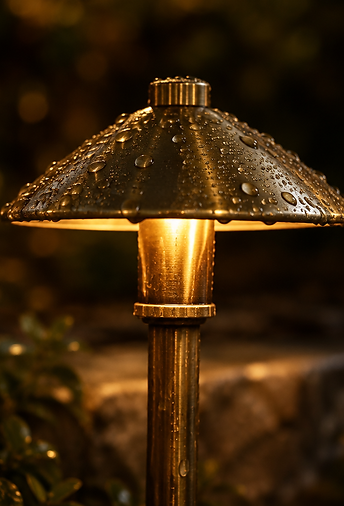 Premium outdoor light fixture detail