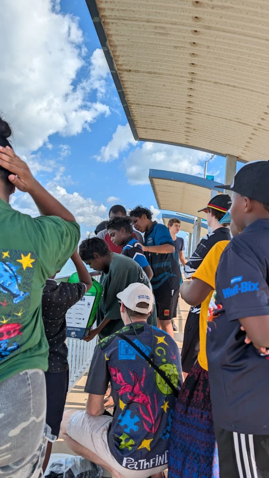 Tangle bins excursion with the Reel Connections Fishing Club — keeping Darwin's waterways clean and safe.