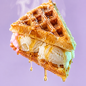 I Love Waffle Cream dessert