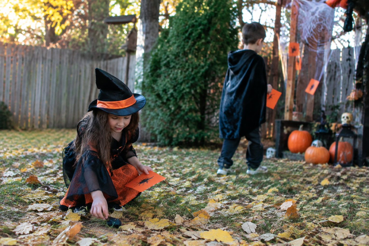 24. Halloween Scavenger Hunt - backyard Halloween party idea
