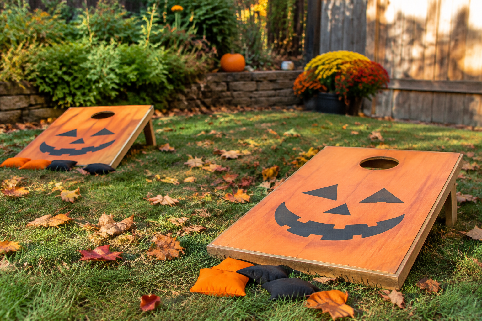 49. Halloween Themed Lawn Games - backyard Halloween party idea
