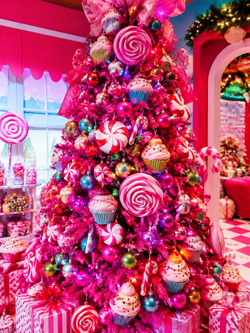 Fuchsia Maximalist Candy Land Tree