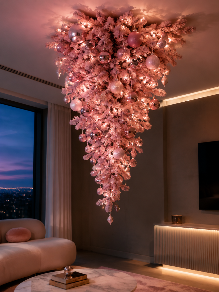 Pink Upside Down Tree