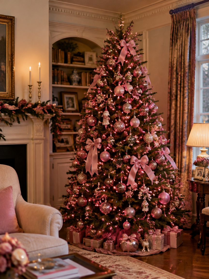 Pink and Green Mixed Foliage Tree