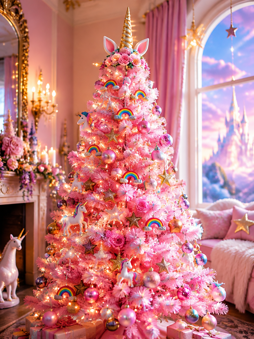 Pink Unicorn Theme Tree