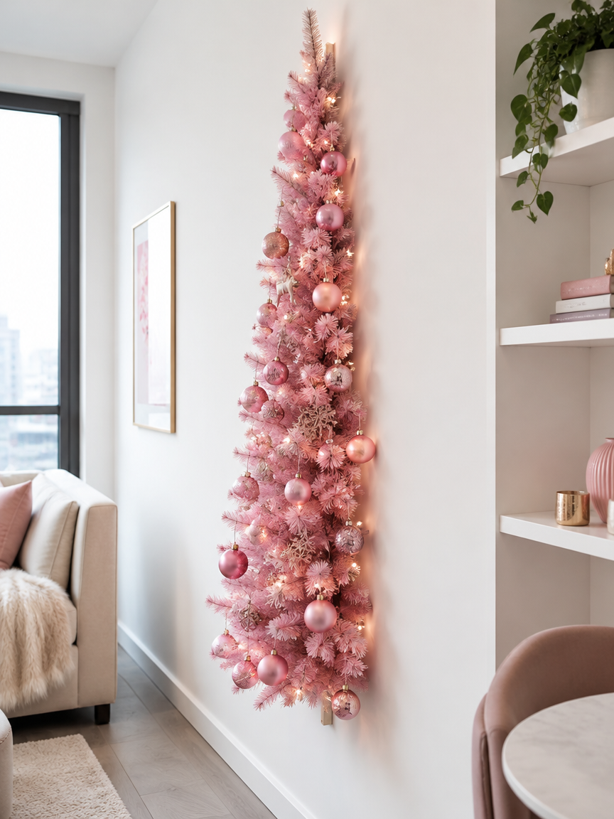 Pink Wall Flat-Back Tree