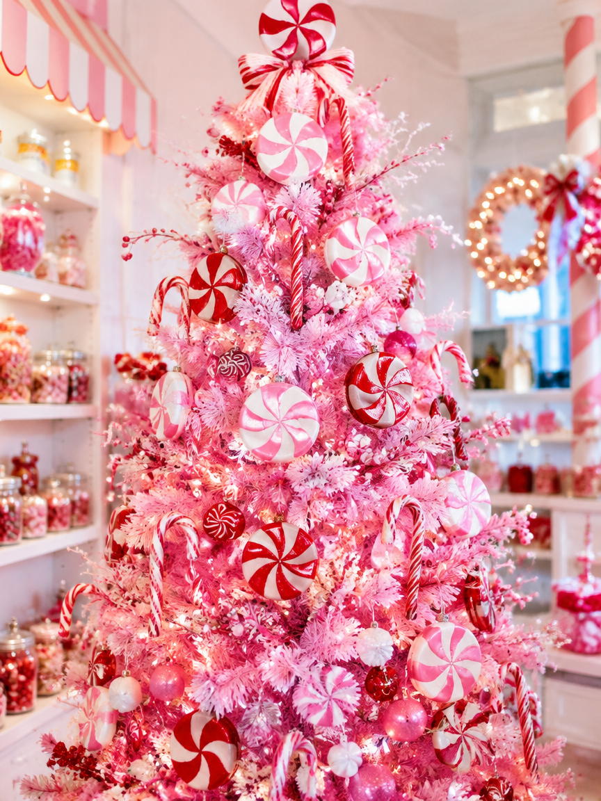 Pink Peppermint Candy Tree