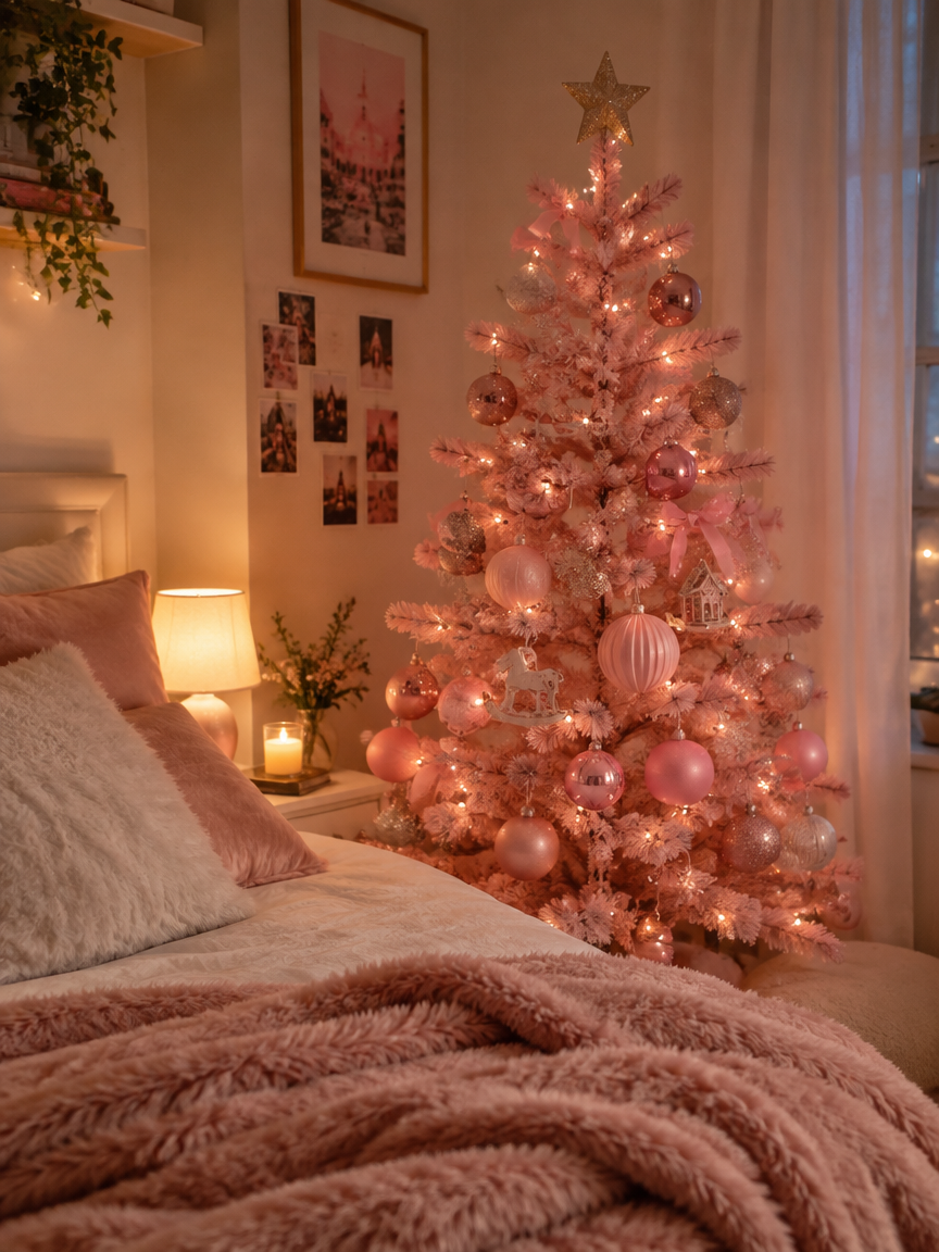 Pink Bedroom Cozy Tree